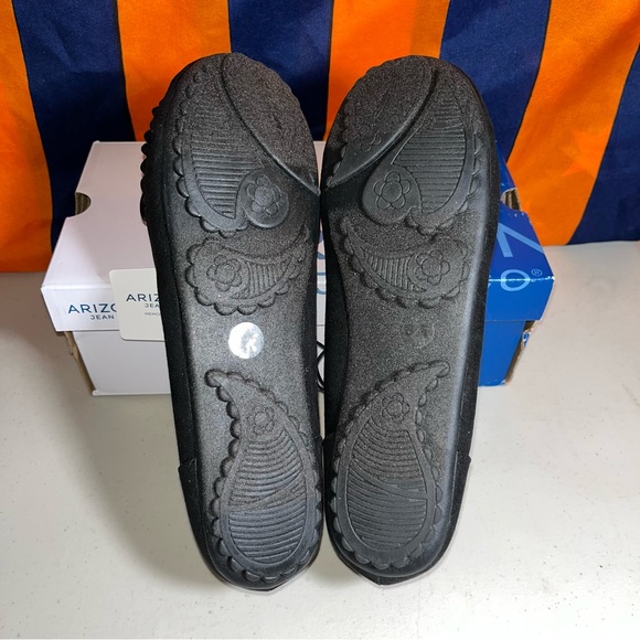 Brand new Arizona Jean Co Melody Black Moccasins Size 8.5 M Faux Fur Slip - Picture 4 of 5